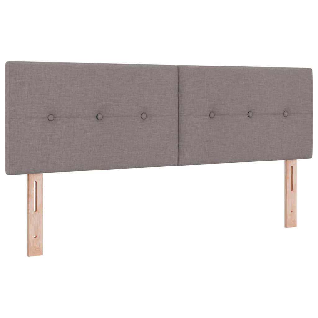 vidaXL LED Kopfteil mit LED-Lichtleisten Taupe 144 cm Polyester