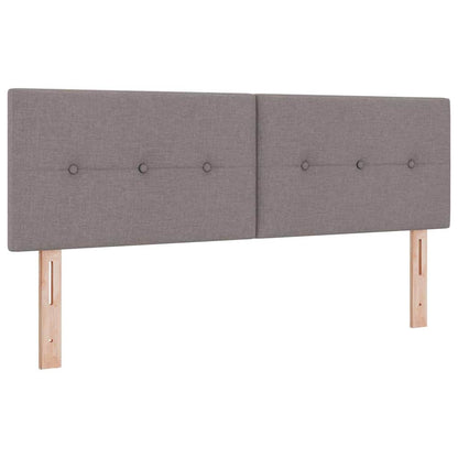vidaXL LED Kopfteil mit LED-Lichtleisten Taupe 144 cm Polyester