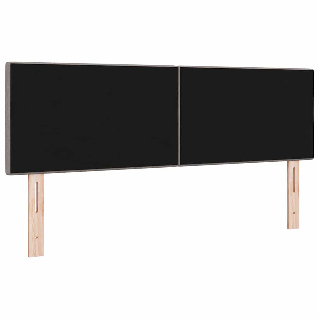 vidaXL LED Kopfteil mit LED-Lichtleisten Taupe 144 cm Polyester
