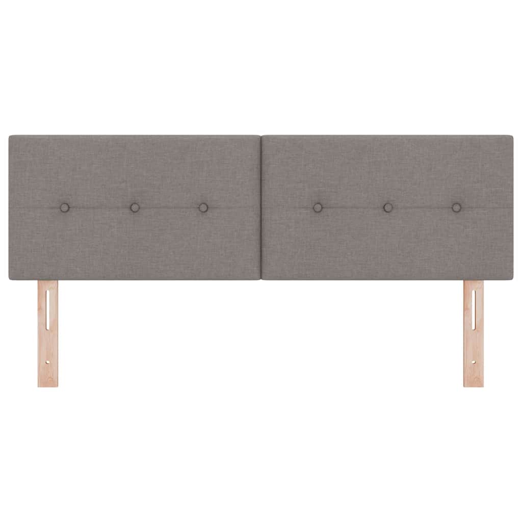 vidaXL LED Kopfteil mit LED-Lichtleisten Taupe 144 cm Polyester