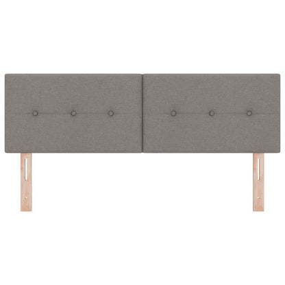 vidaXL LED Kopfteil mit LED-Lichtleisten Taupe 144 cm Polyester