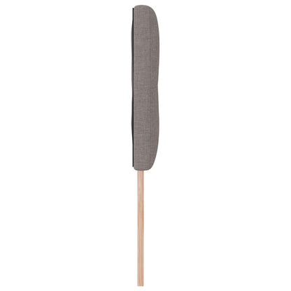 vidaXL LED Kopfteil mit LED-Lichtleisten Taupe 144 cm Polyester