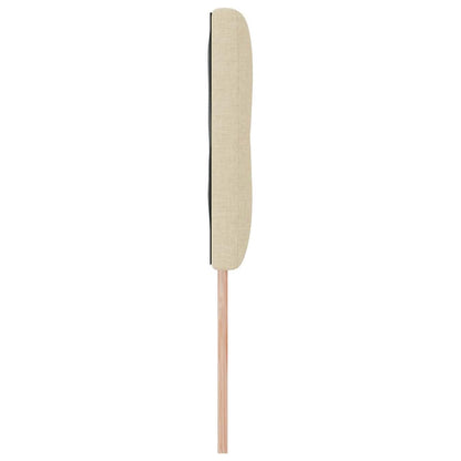 vidaXL LED Kopfteil mit LED-Lichtleisten Creme 144 cm Polyester