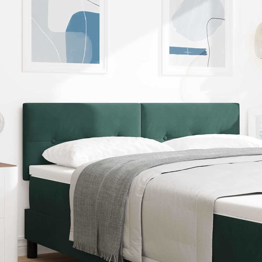 vidaXL LED Kopfteil mit LED-Lichtleisten Grün 144 cm Polyester