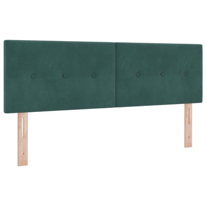 vidaXL LED Kopfteil mit LED-Lichtleisten Grün 144 cm Polyester