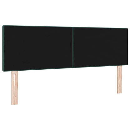 vidaXL LED Kopfteil mit LED-Lichtleisten Grün 144 cm Polyester
