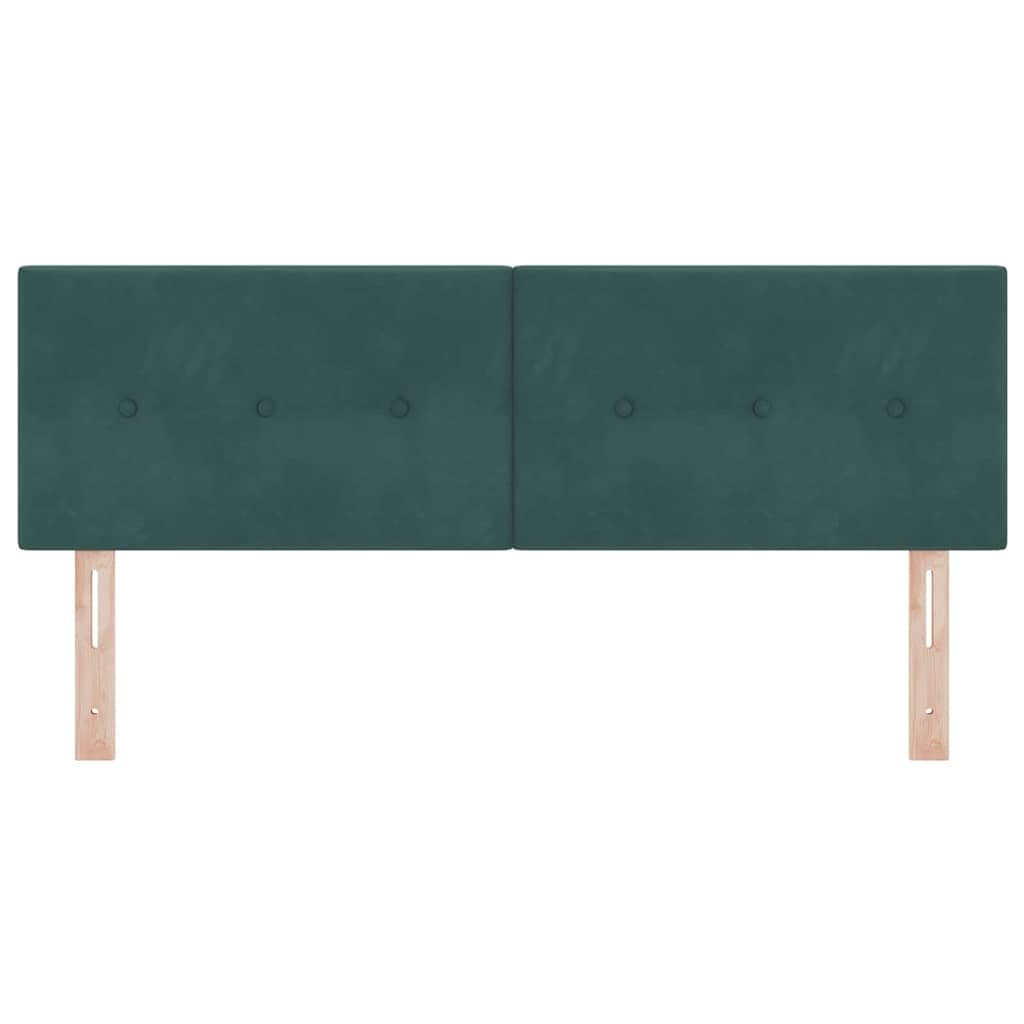 vidaXL LED Kopfteil mit LED-Lichtleisten Grün 144 cm Polyester