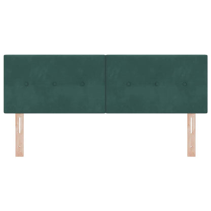 vidaXL LED Kopfteil mit LED-Lichtleisten Grün 144 cm Polyester