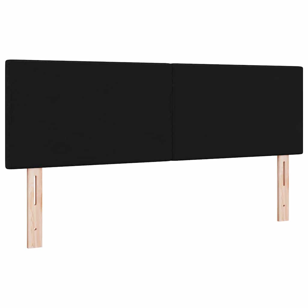 vidaXL LED Kopfteil mit LED-Lichtleisten Schwarz 160 cm Polyester