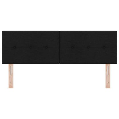 vidaXL LED Kopfteil mit LED-Lichtleisten Schwarz 160 cm Polyester