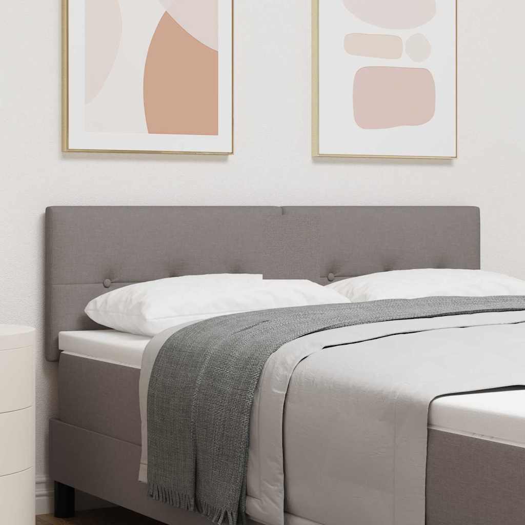 vidaXL LED Kopfteil mit LED-Lichtleisten Taupe 160 cm Polyester