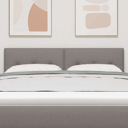 vidaXL LED Kopfteil mit LED-Lichtleisten Taupe 160 cm Polyester