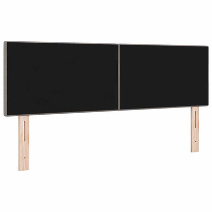 vidaXL LED Kopfteil mit LED-Lichtleisten Taupe 160 cm Polyester
