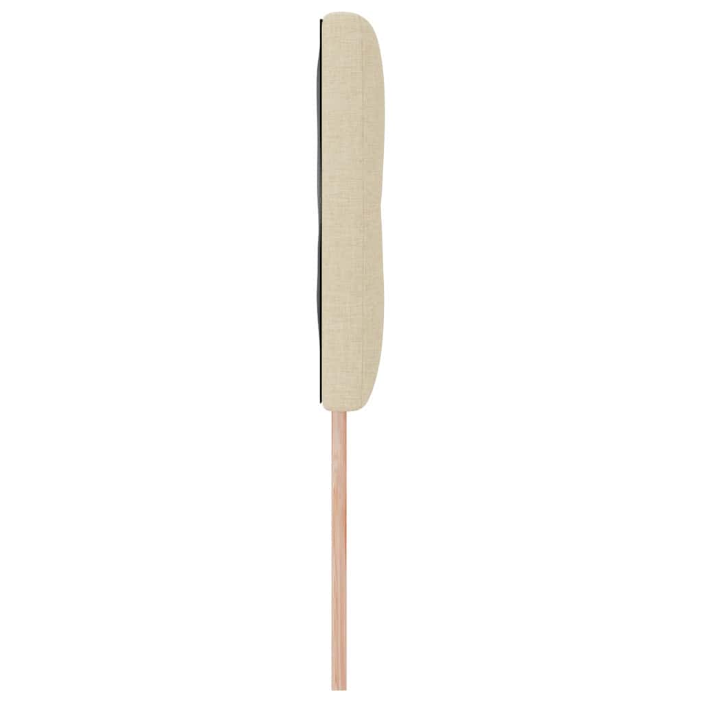 vidaXL LED Kopfteil mit LED-Lichtleisten Creme 160 cm Polyester