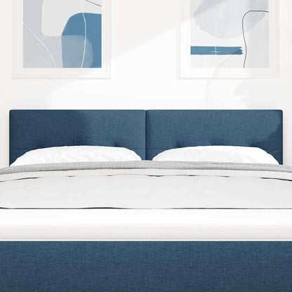 vidaXL LED Kopfteil mit LED-Lichtleisten Blau 160 cm Polyester