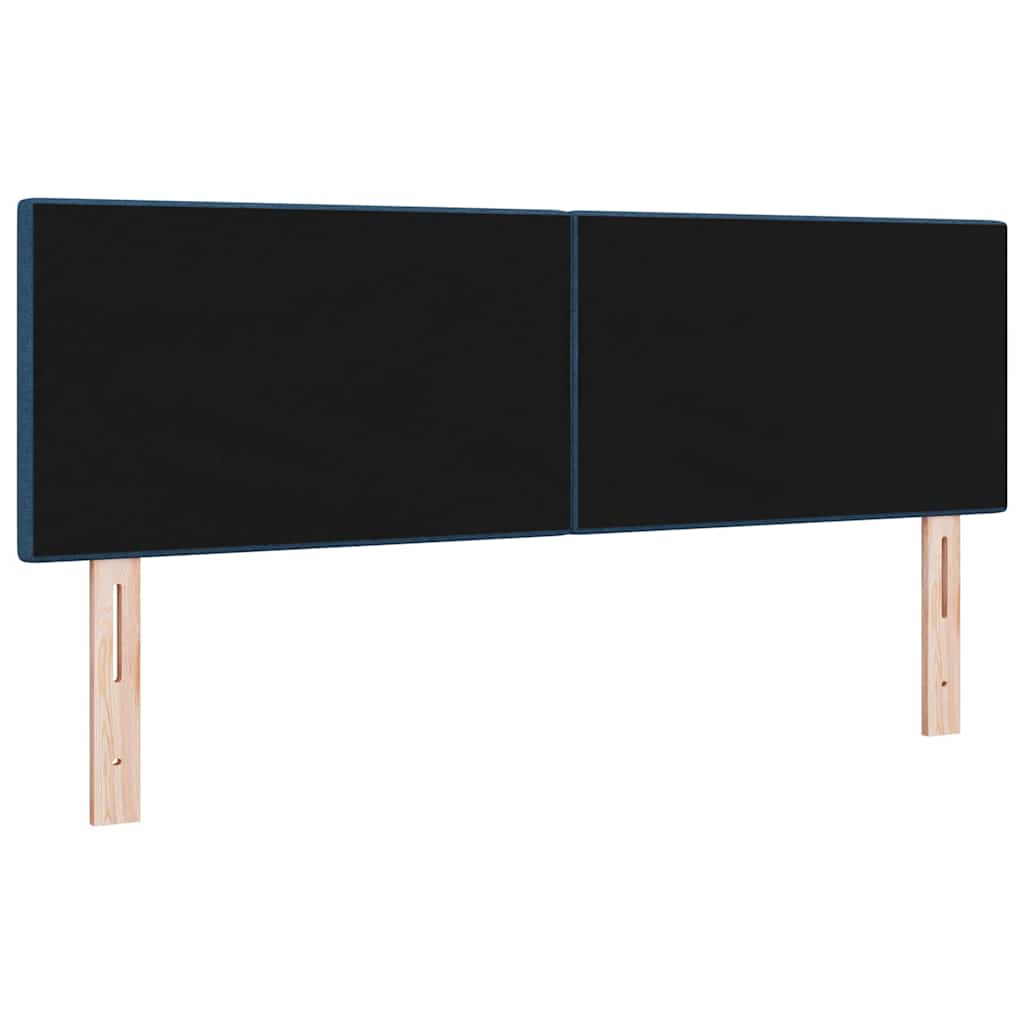 vidaXL LED Kopfteil mit LED-Lichtleisten Blau 160 cm Polyester