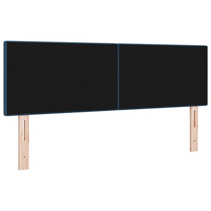 vidaXL LED Kopfteil mit LED-Lichtleisten Blau 160 cm Polyester