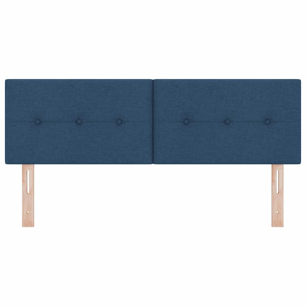 vidaXL LED Kopfteil mit LED-Lichtleisten Blau 160 cm Polyester