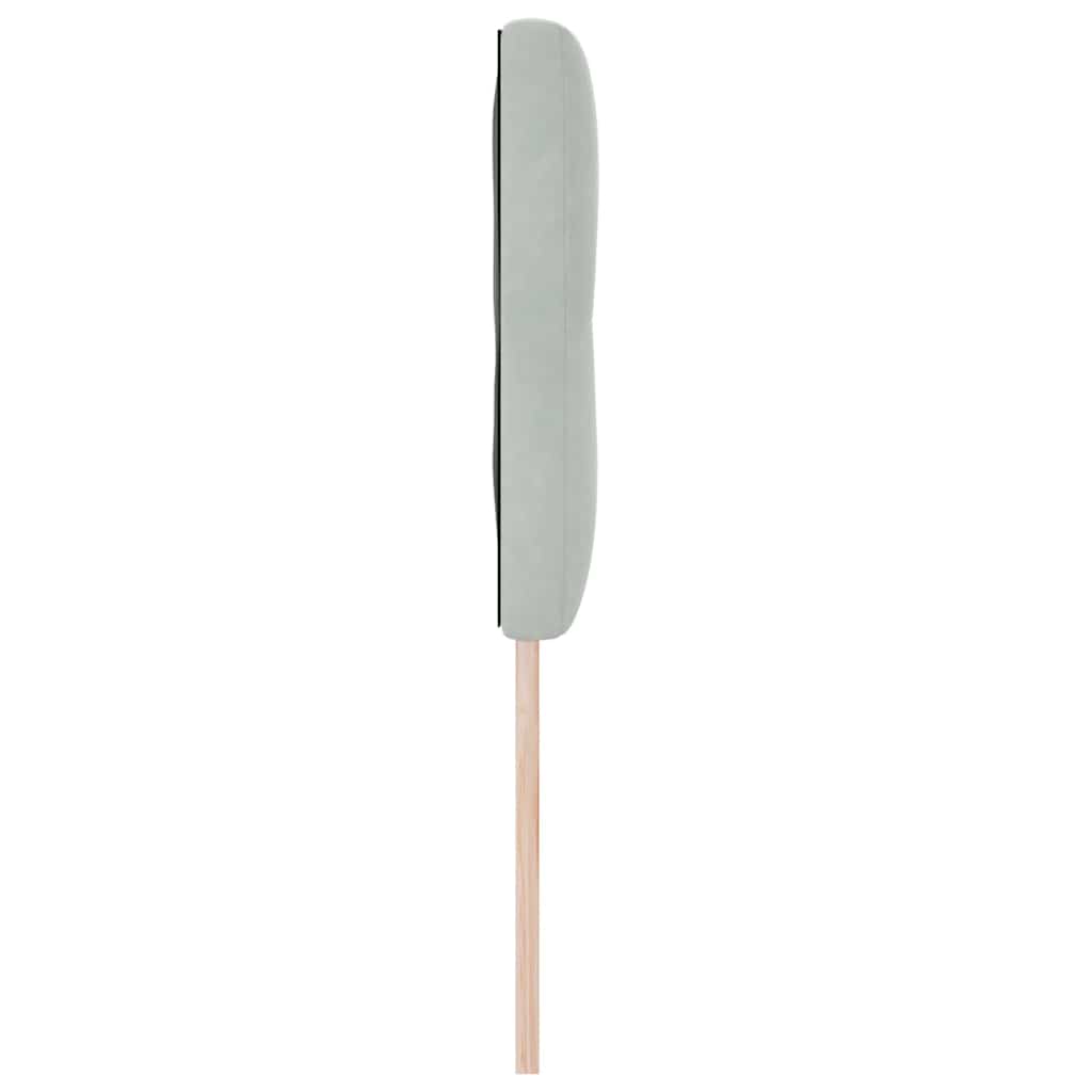vidaXL LED Kopfteil mit LED-Lichtleisten Hellgrau 160 cm Polyester