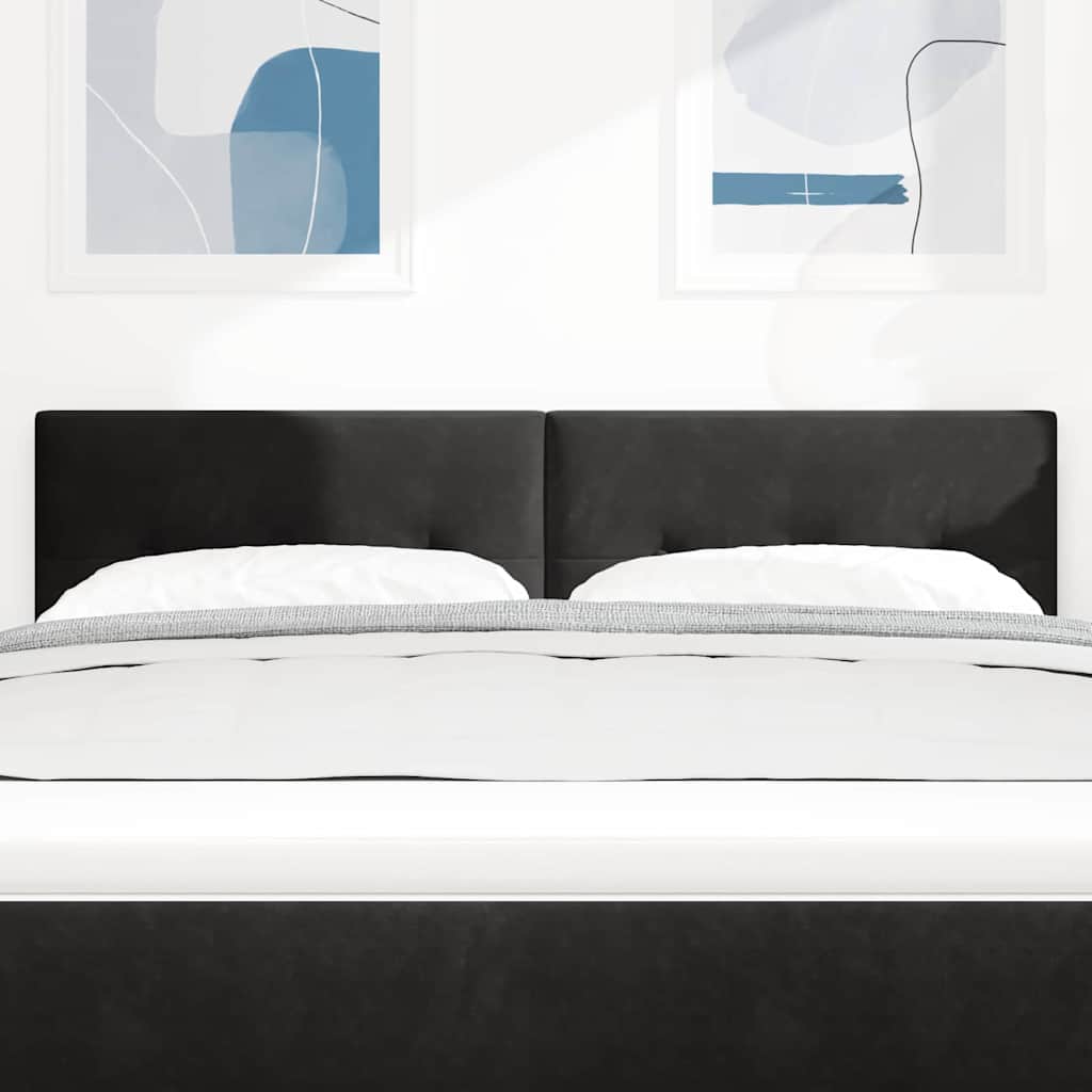 vidaXL LED Kopfteil mit LED-Lichtleisten Schwarz 160 cm Polyester