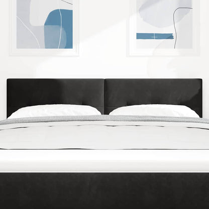 vidaXL LED Kopfteil mit LED-Lichtleisten Schwarz 160 cm Polyester