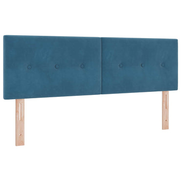 vidaXL LED Kopfteil mit LED-Lichtleisten Blau 160 cm Polyester