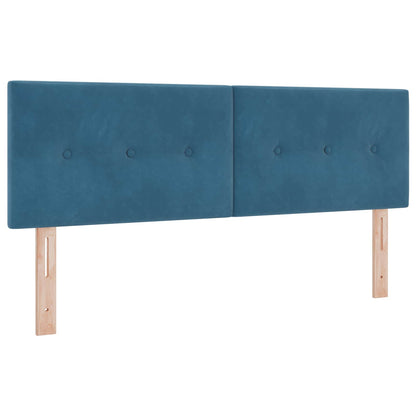 vidaXL LED Kopfteil mit LED-Lichtleisten Blau 160 cm Polyester