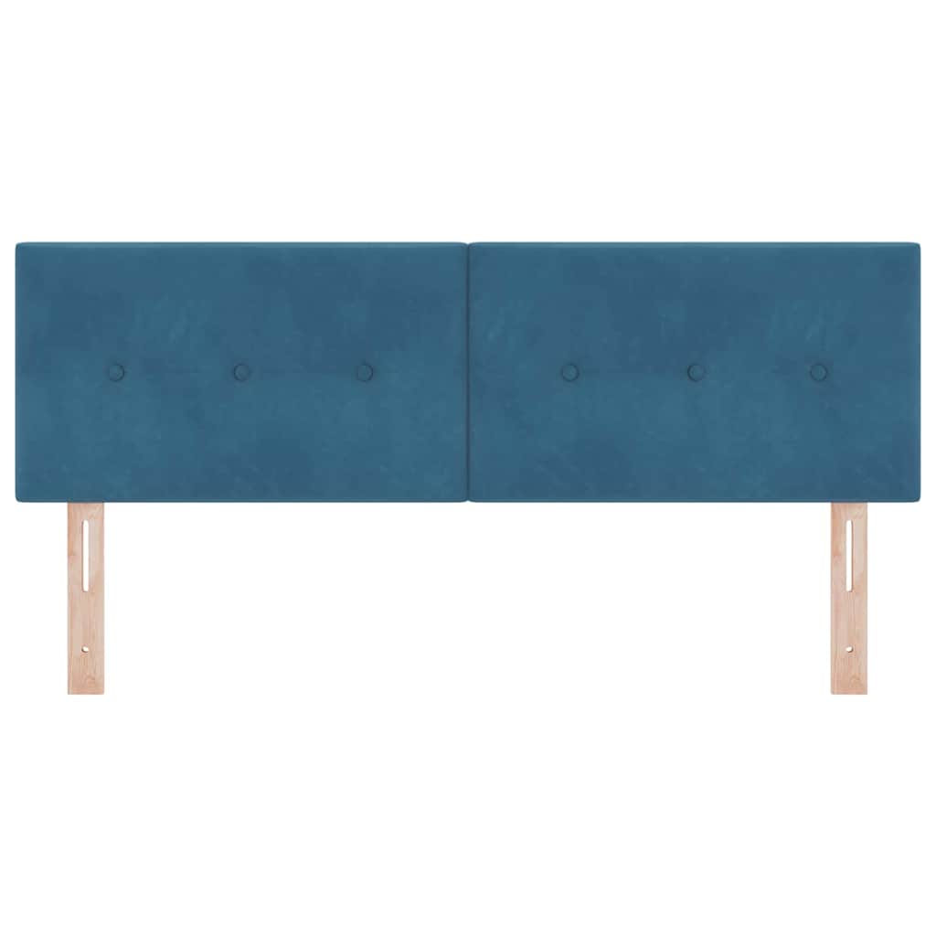 vidaXL LED Kopfteil mit LED-Lichtleisten Blau 160 cm Polyester