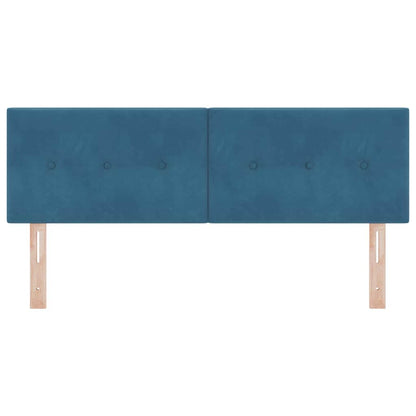 vidaXL LED Kopfteil mit LED-Lichtleisten Blau 160 cm Polyester