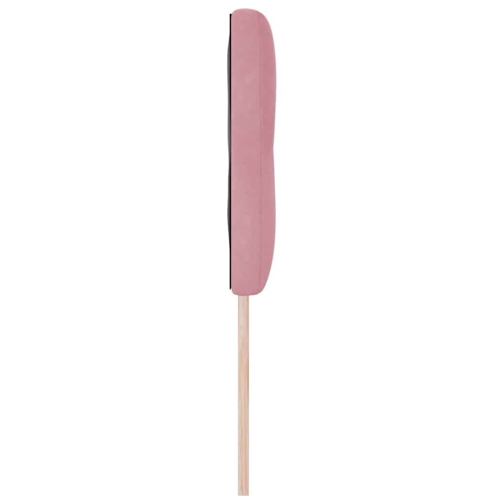 vidaXL LED Kopfteil mit LED-Lichtleisten Rosa 160 cm Polyester