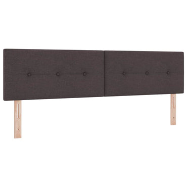 vidaXL LED-Kopfteil mit LED -Streifenleuchten Dunkelbraun 180 cm Stoff