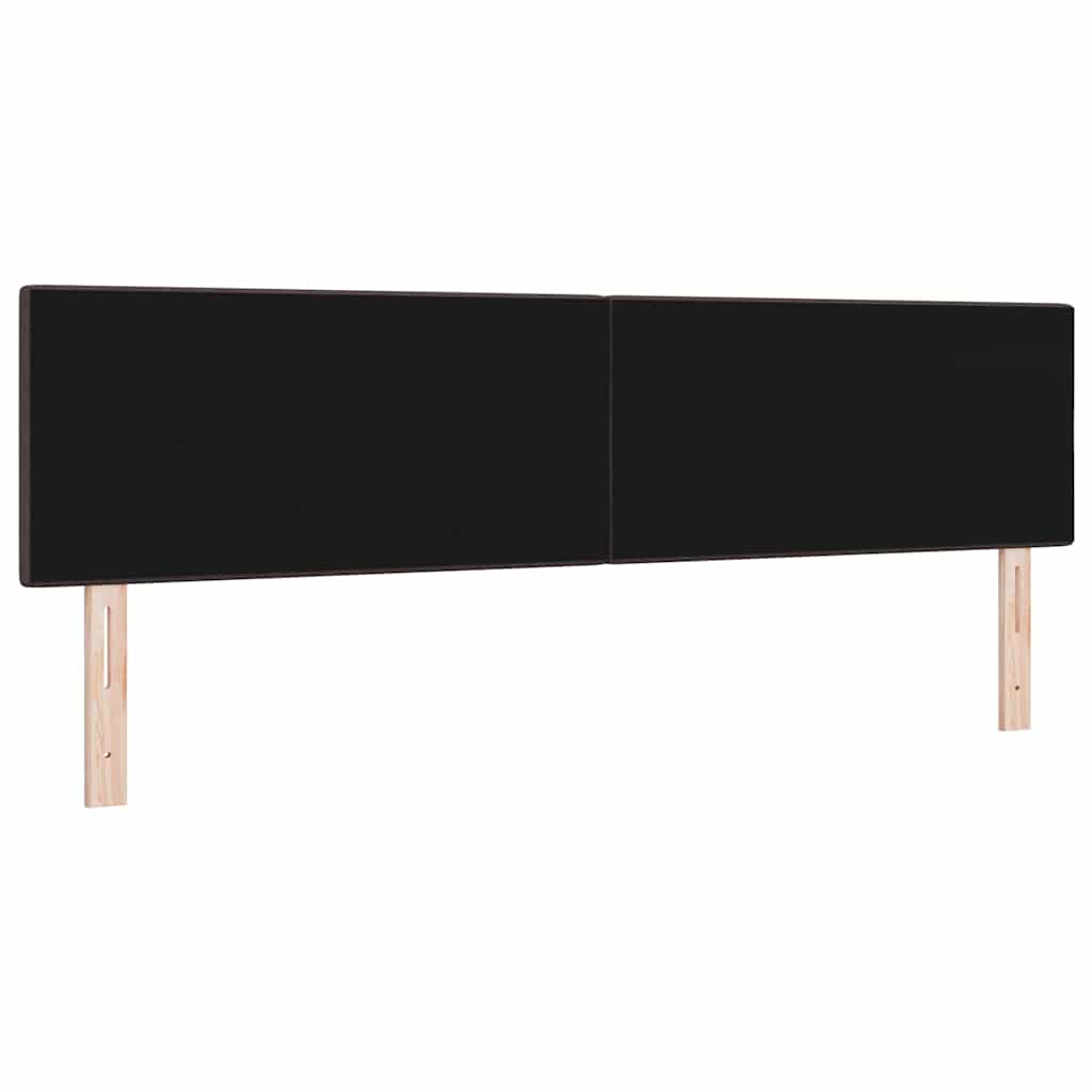 vidaXL LED-Kopfteil mit LED -Streifenleuchten Dunkelbraun 180 cm Stoff