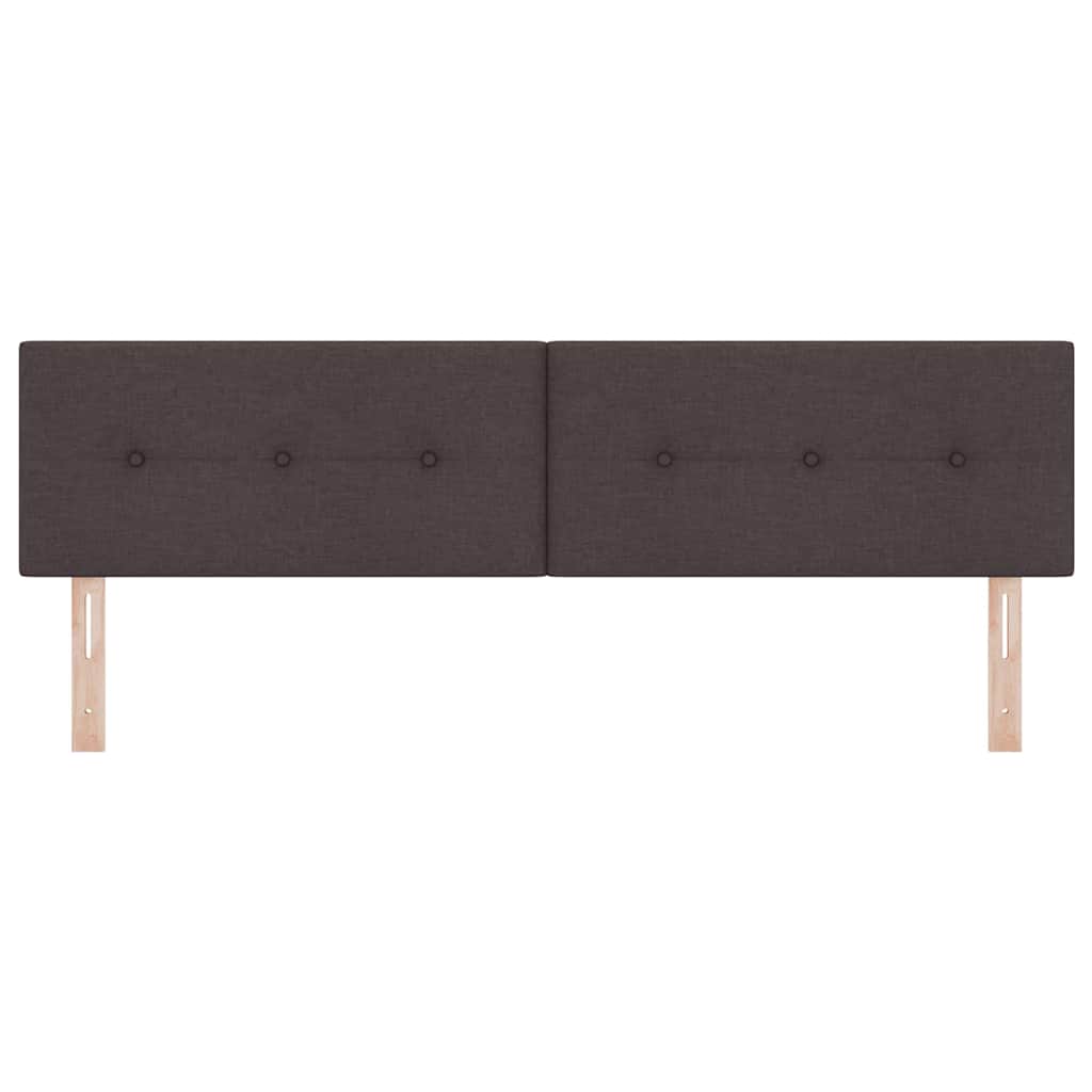 vidaXL LED-Kopfteil mit LED -Streifenleuchten Dunkelbraun 180 cm Stoff