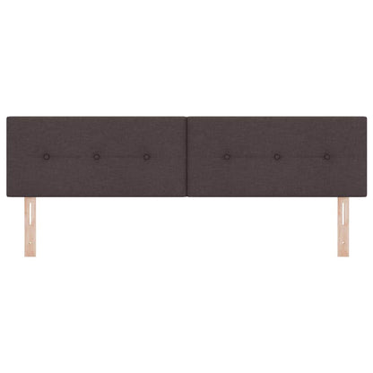 vidaXL LED-Kopfteil mit LED -Streifenleuchten Dunkelbraun 180 cm Stoff