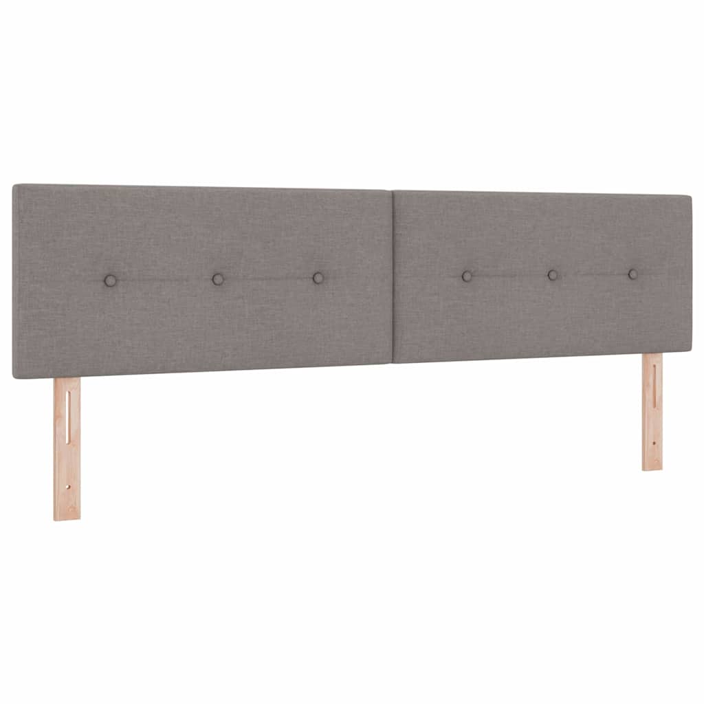 vidaXL LED Kopfteil mit LED-Lichtleisten Taupe 180 cm Polyester