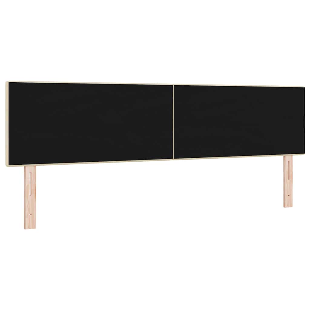 vidaXL LED Kopfteil mit LED-Lichtleisten Creme 180 cm Polyester