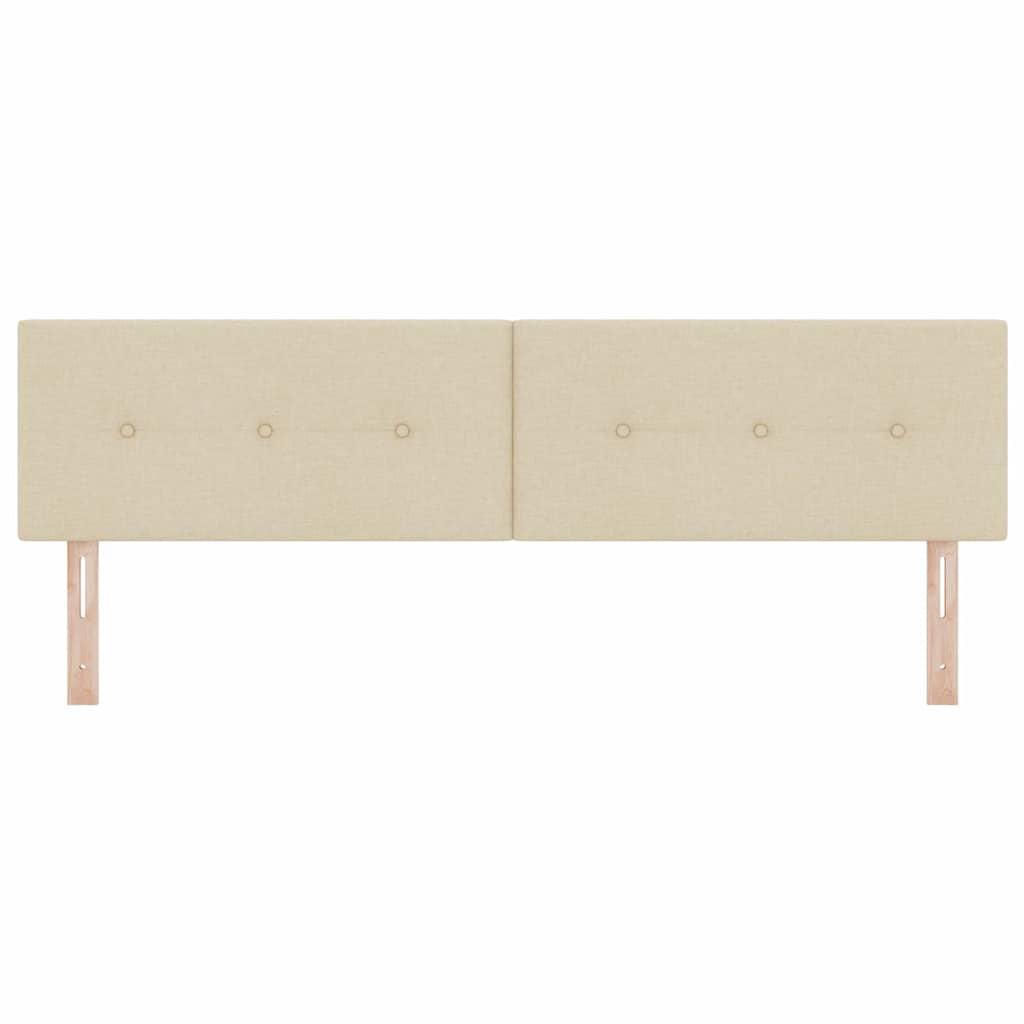 vidaXL LED Kopfteil mit LED-Lichtleisten Creme 180 cm Polyester