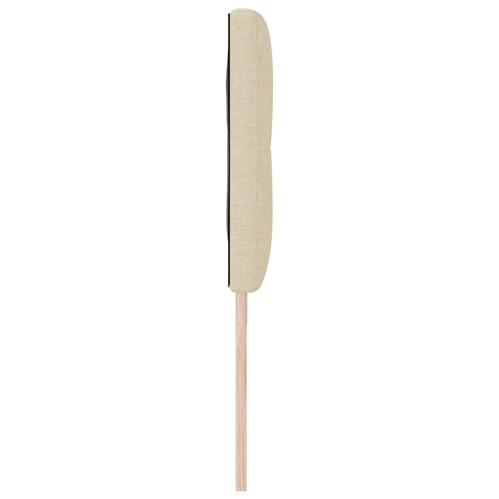 vidaXL LED Kopfteil mit LED-Lichtleisten Creme 180 cm Polyester