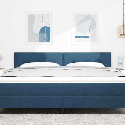 vidaXL LED Kopfteil mit LED-Lichtleisten Blau 180 cm Polyester