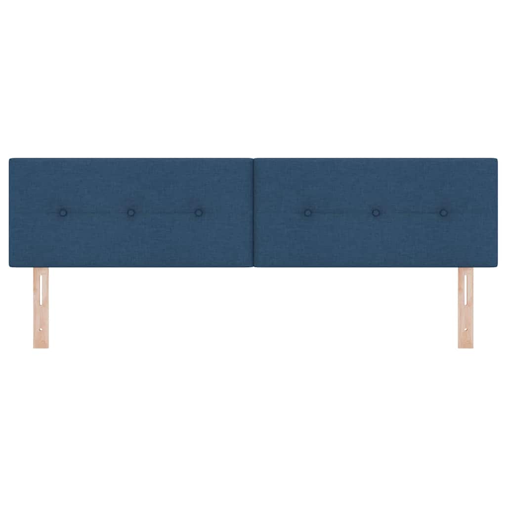 vidaXL LED Kopfteil mit LED-Lichtleisten Blau 180 cm Polyester