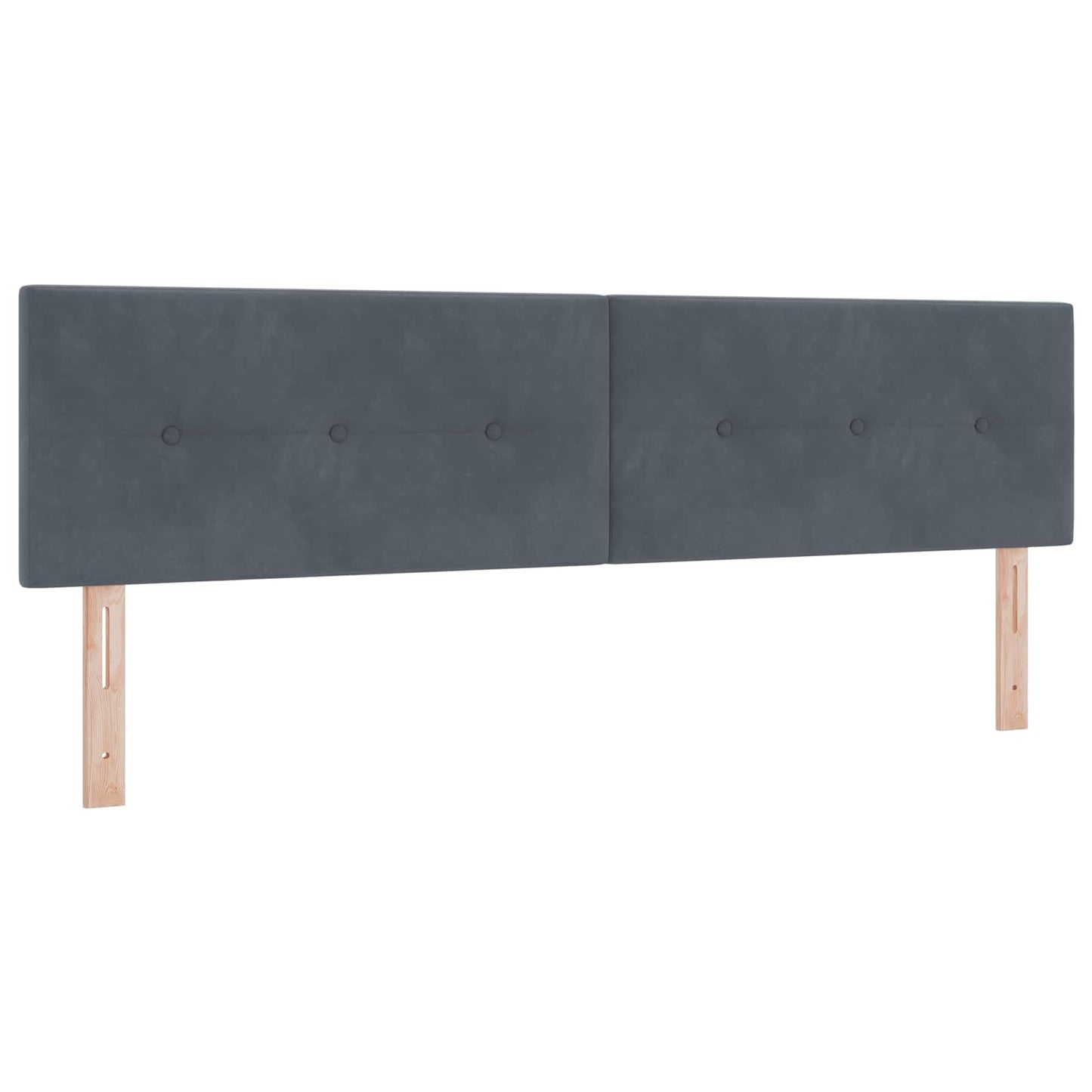 vidaXL LED Kopfteil mit LED-Lichtleisten Grau 180 cm Polyester