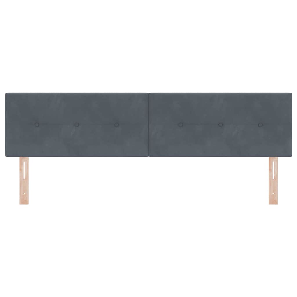 vidaXL LED Kopfteil mit LED-Lichtleisten Grau 180 cm Polyester