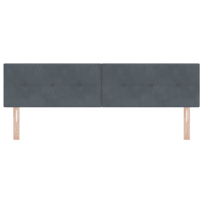 vidaXL LED Kopfteil mit LED-Lichtleisten Grau 180 cm Polyester