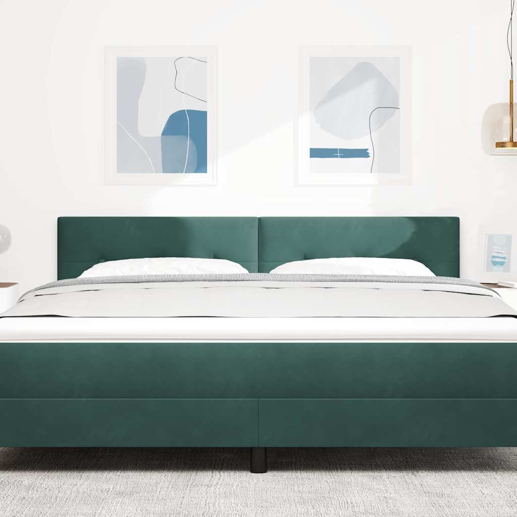 vidaXL LED Kopfteil mit LED-Lichtleisten Grün 180 cm Polyester