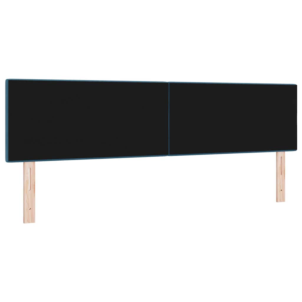 vidaXL LED Kopfteil mit LED-Lichtleisten Blau 180 cm Polyester