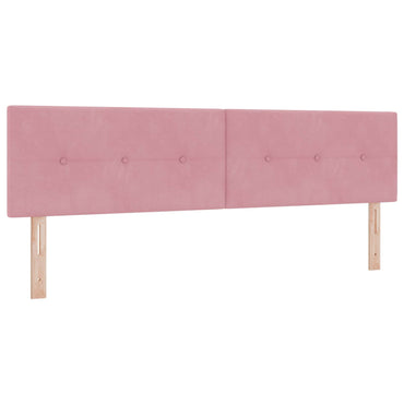 vidaXL LED Kopfteil mit LED-Lichtleisten Rosa 180 cm Polyester