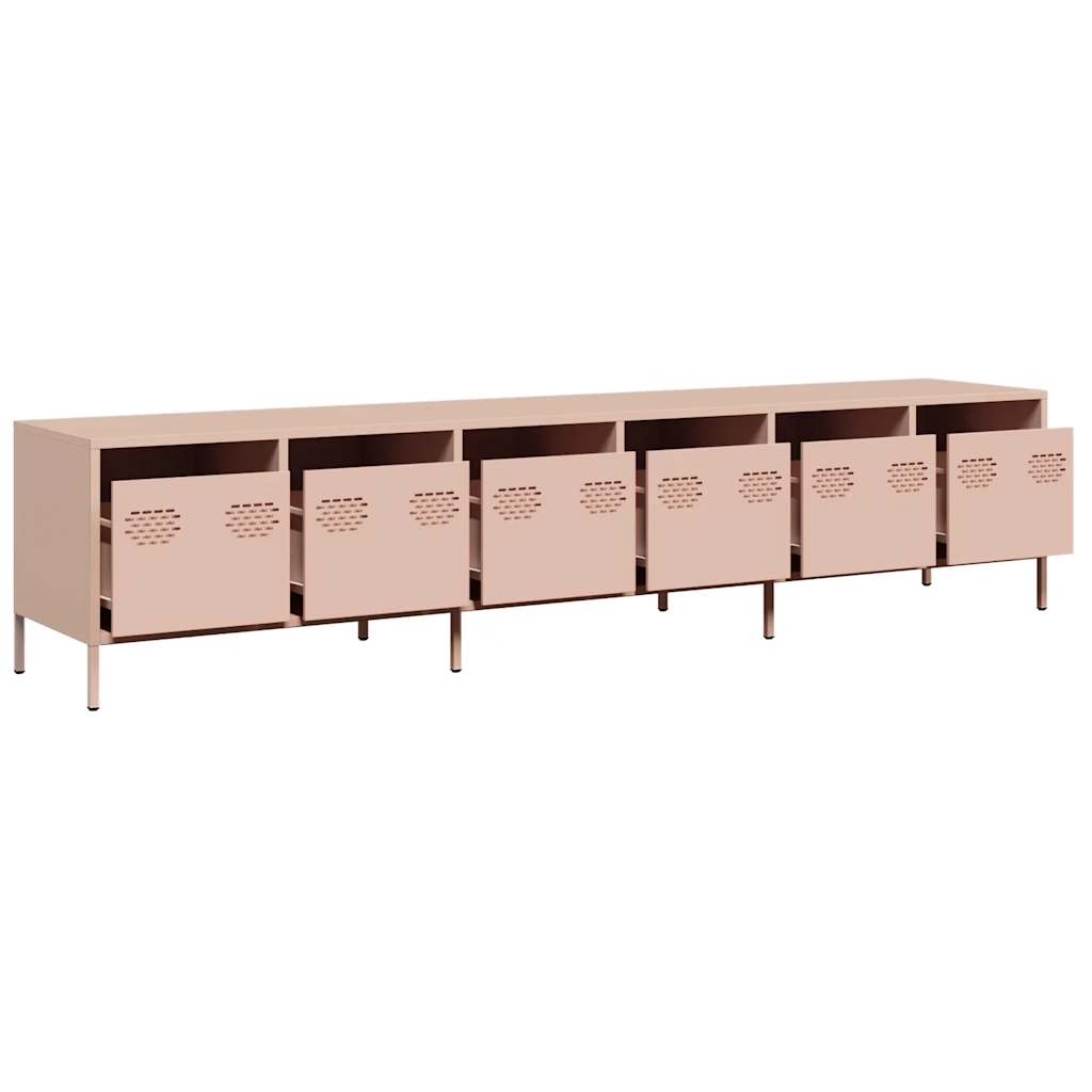 vidaXL TV-Schrank Rosa 202x39x43,5 cm Kaltgewalzter Stahl