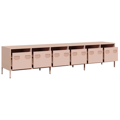 vidaXL TV-Schrank Rosa 202x39x43,5 cm Kaltgewalzter Stahl