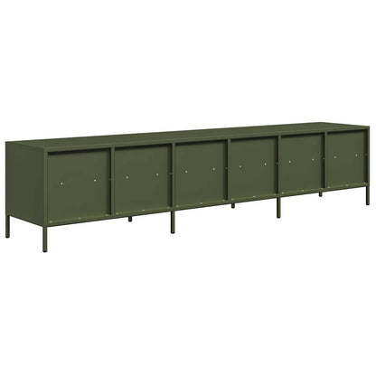 vidaXL TV-Schrank Olivgrün 202x39x43,5 cm Kaltgewalzter Stahl