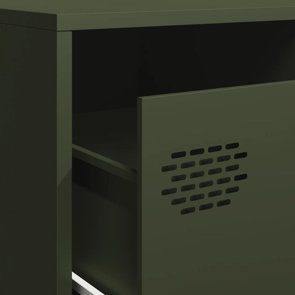 vidaXL TV-Schrank Olivgrün 202x39x43,5 cm Kaltgewalzter Stahl